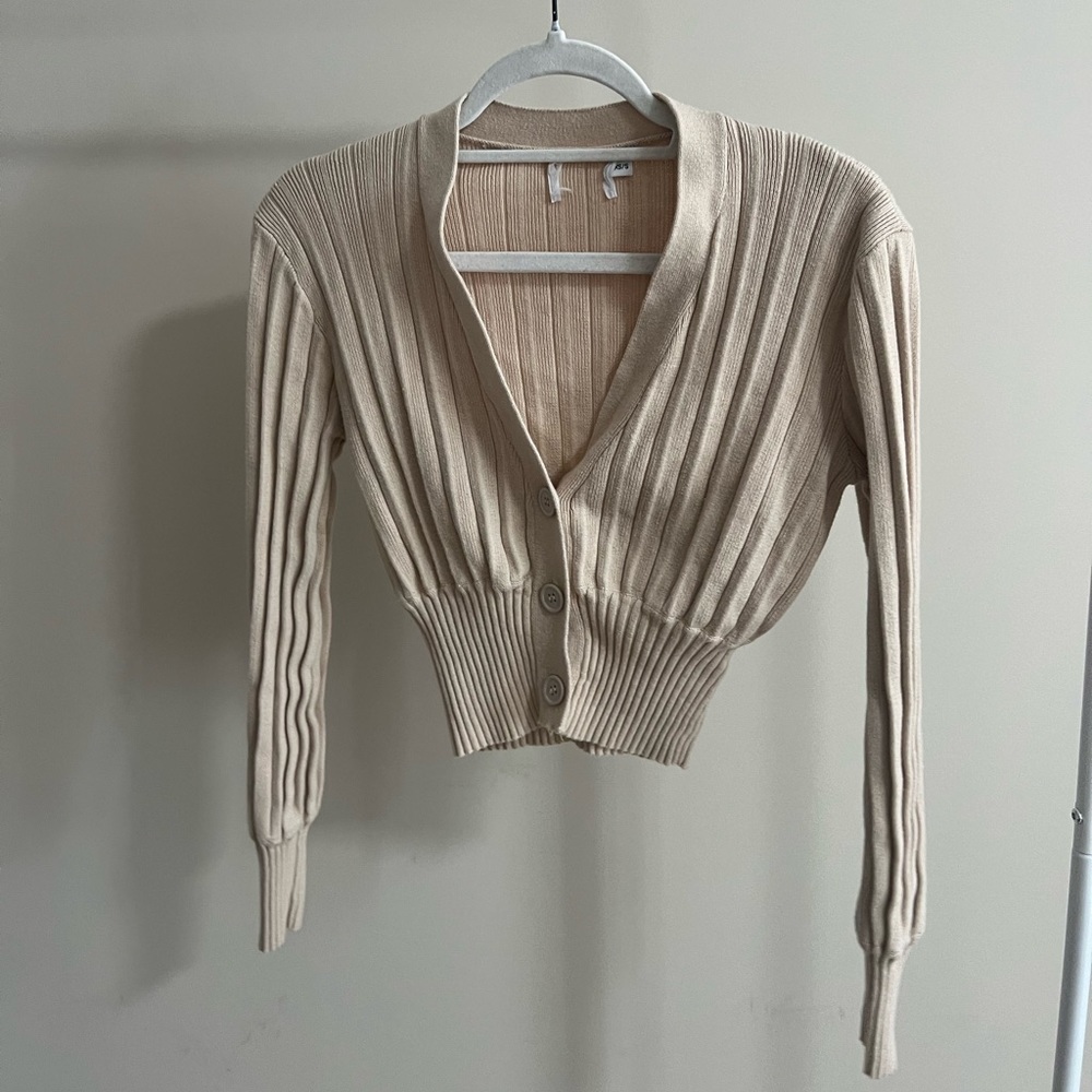 Plunge front cardigan
